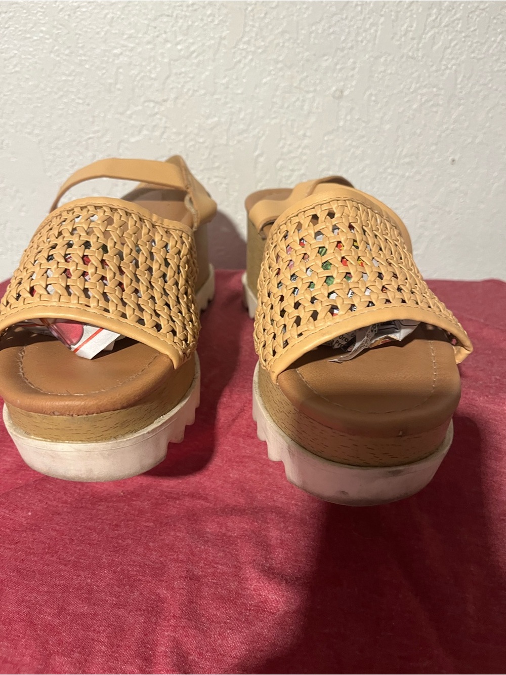 Universal Thread Woven Tan Platform Moccasins